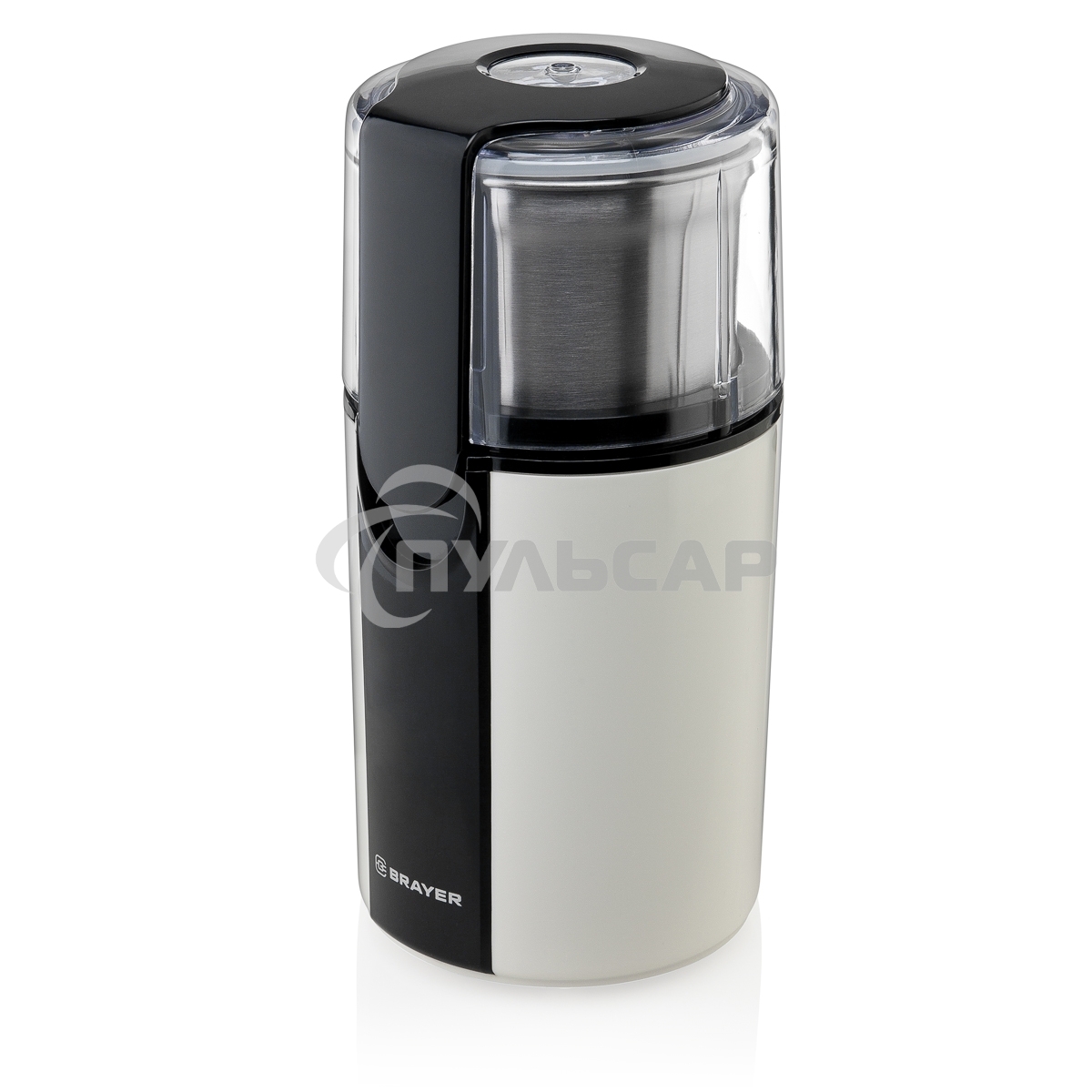 Кофемолка BRAYER BR1182, 2 ножа для мяг. и твер., 70 г.,Мощн. 200 Вт, Пластик. корп, нажатием на кр