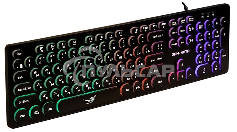 Клавиатура проводная Dialog Gan-Kata KGK-16U BLACK - игровая с RGb-подсветкой, USB, черная