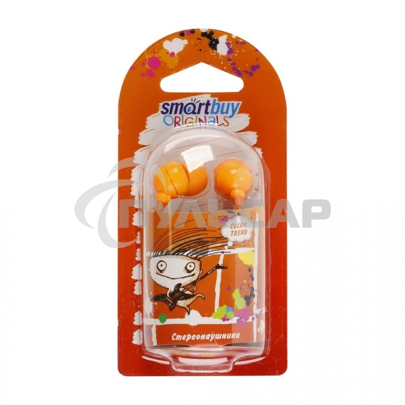 Внутриканальные наушники Smartbuy® COLOR TREND, оранжевые (арт. SBE-1300)/320