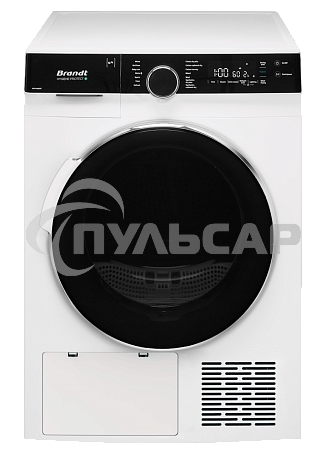 Сушильная машина BRANDT WFB106QWE белый, 10 кг, сушка - конденсационная, программ - 14, 59.5 x 84.5 x 67.5 см