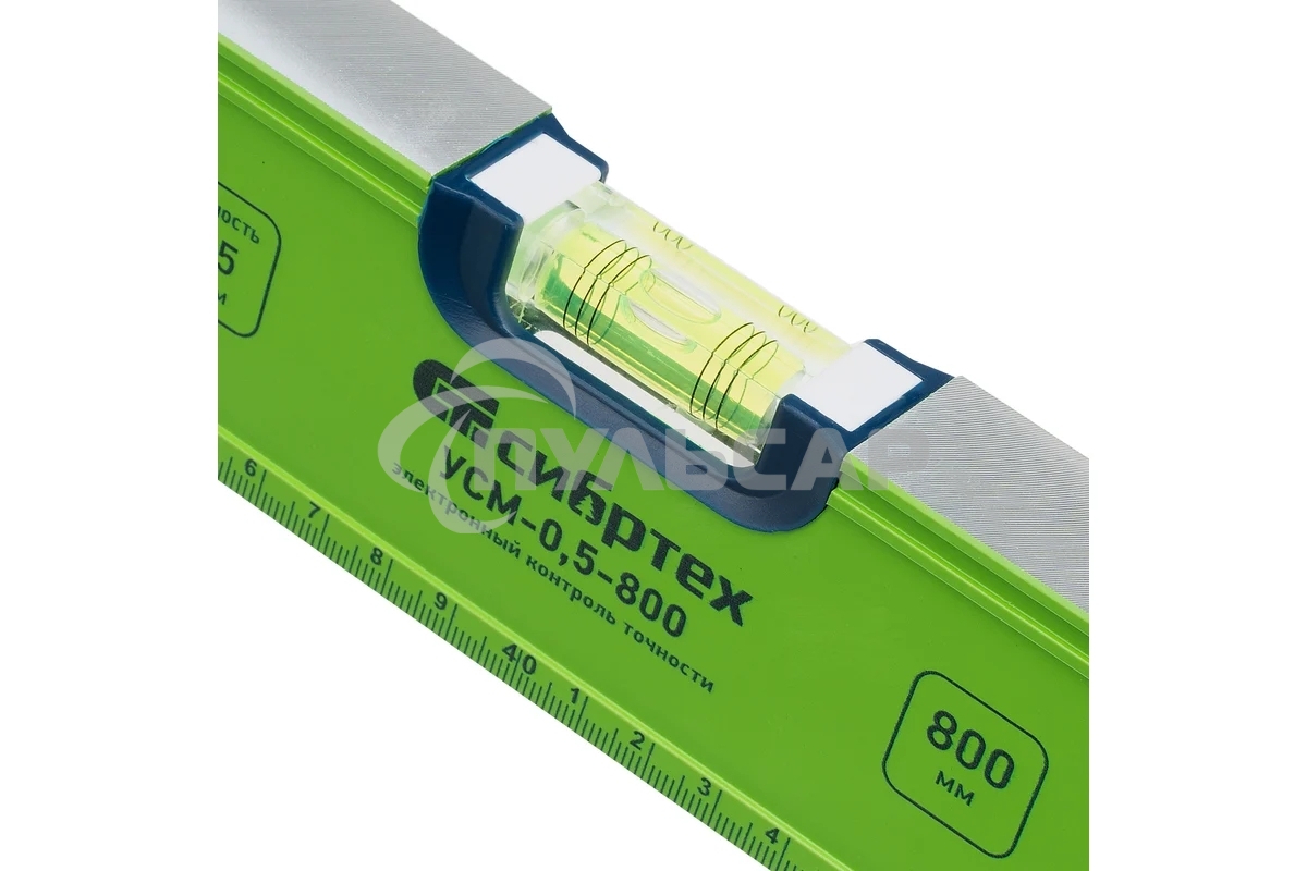 Уровень СИБРТЕХ алюминиевый УСМ-0,5-800, фрезерованный, 3 глазка, магнитный, рукоятки, 800 мм 34116