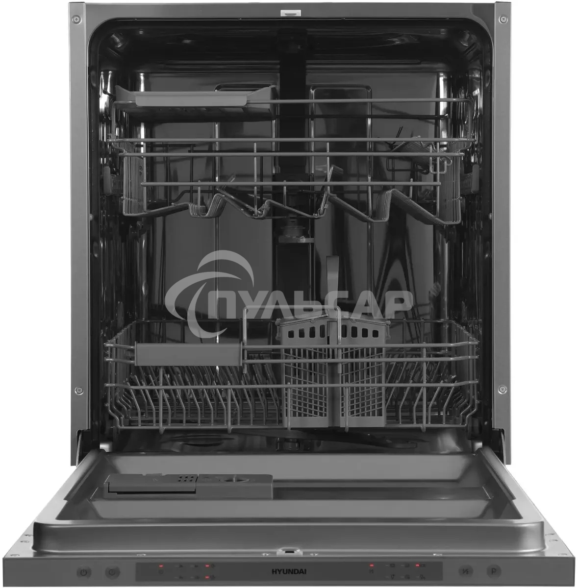 Встраиваемая посудомоечная машина Hyundai HBD 661, серебристый, 59.8 см, 14 компл., 49 дБ, класс A++