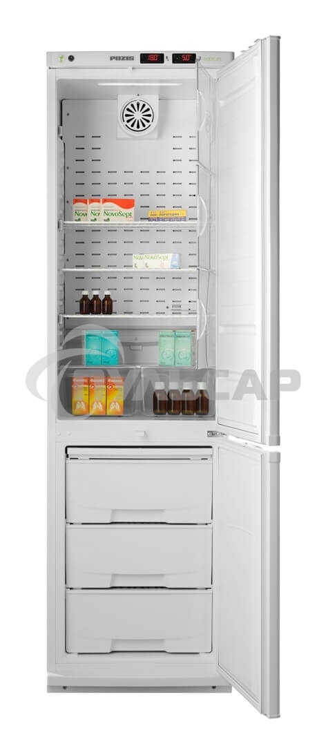 Холодильник комбинированный лабораторный Pozis ХЛ-340-1 белый двухкамерный 270/130 л морозилка снизу