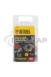 Коронка по металлу Denzel HSS, 55 мм, нитридтитановое покрытие