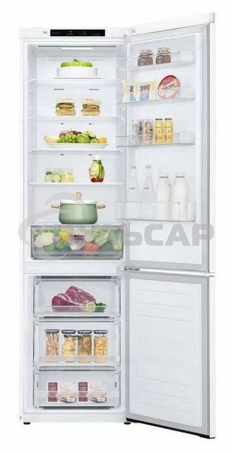 Холодильник LG GC-B509SQCL белый двухкамерный инвертер 292/127л морозилка снизу, No Frost