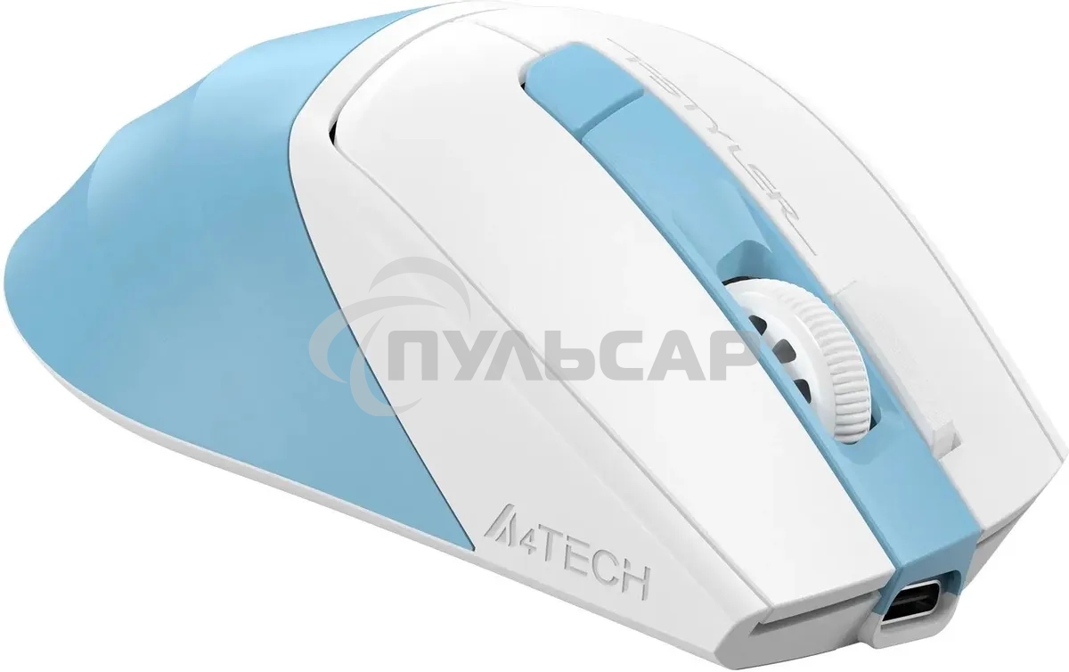 Мышь беспроводная A4Tech Fstyler FG45CS Air2 голубой/белый, 2000 dpi, радиоканал, USB, кнопки - 7