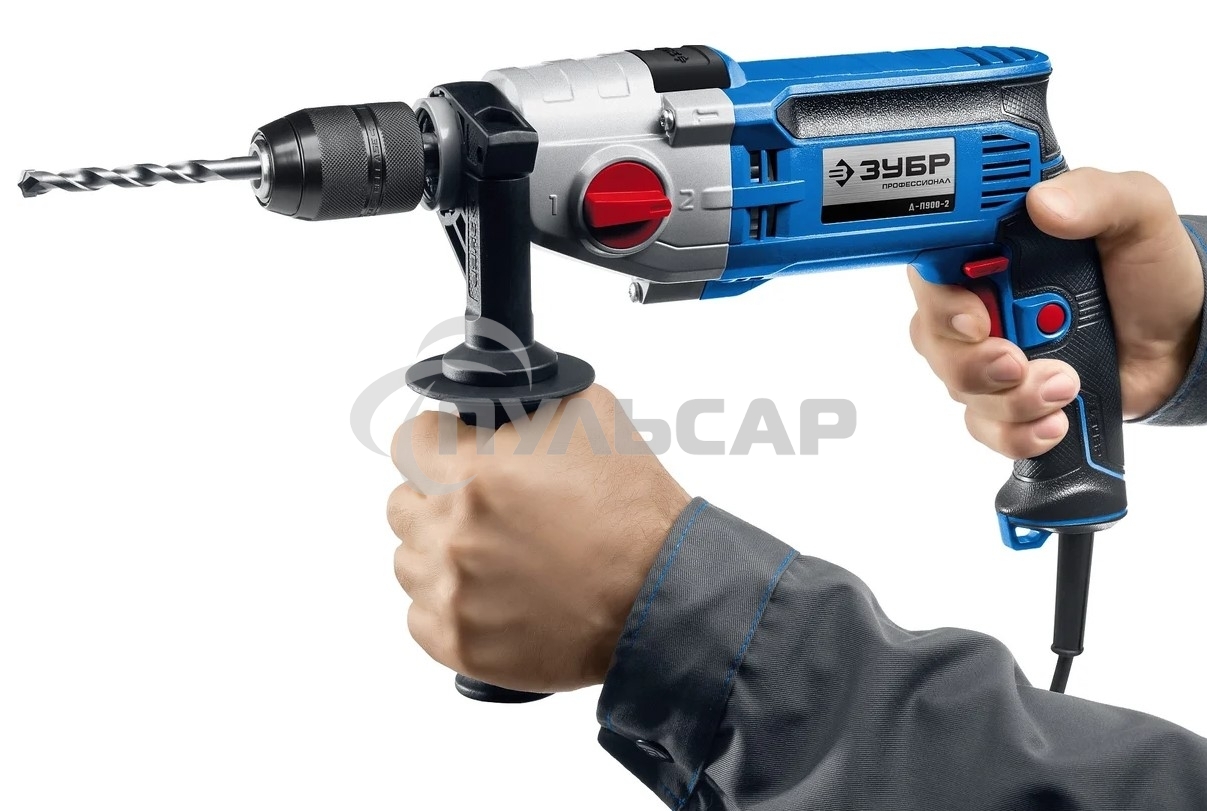 Дрель Зубр Д-П900-2, 900 Вт, сетевая, безударная