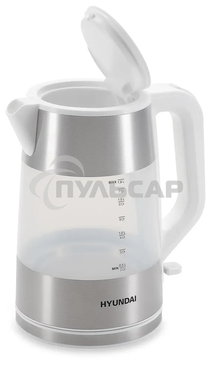 Чайник электрический Hyundai HYK-P4025 1.9л. 2200Вт белый (корпус: пластик)