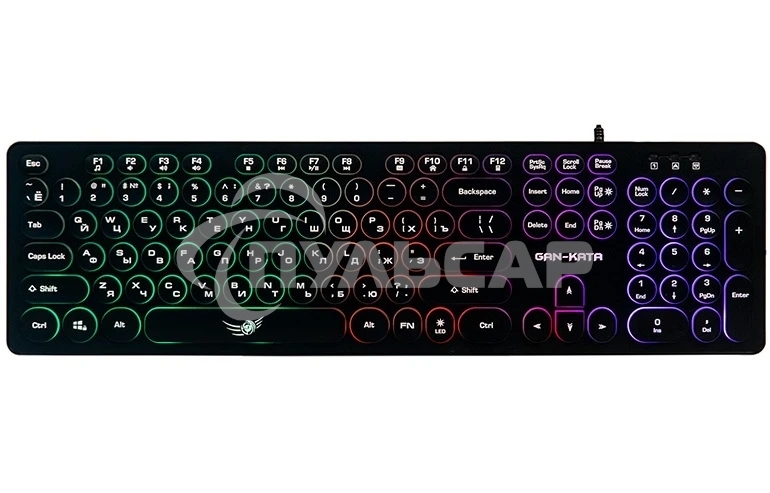 Клавиатура проводная Dialog Gan-Kata KGK-16U BLACK - игровая с RGb-подсветкой, USB, черная