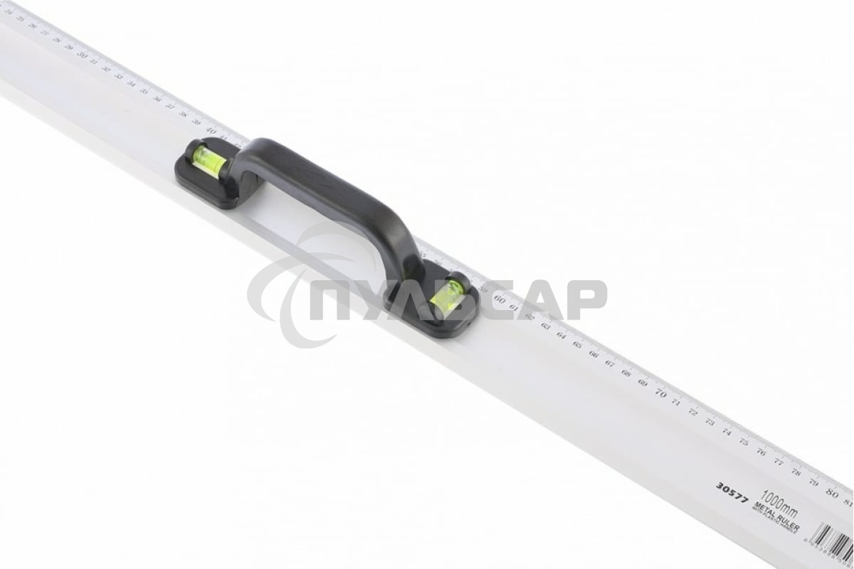 Линейка-уровень Matrix, 1000 мм, металлическая, пластмассовая ручка 2 глазка