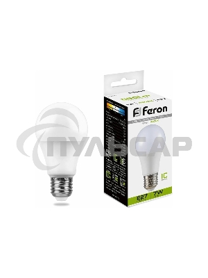 Лампа светодиодная Feron LB-91 7W 230V E27 4000K A60