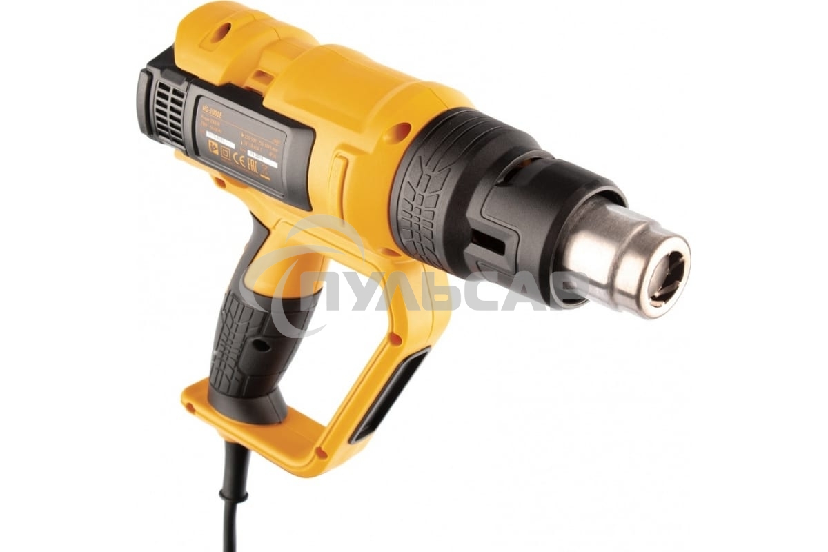 Фен технический HG-2000E, 2000 Вт, 2 режима, LCD дисплей Denzel