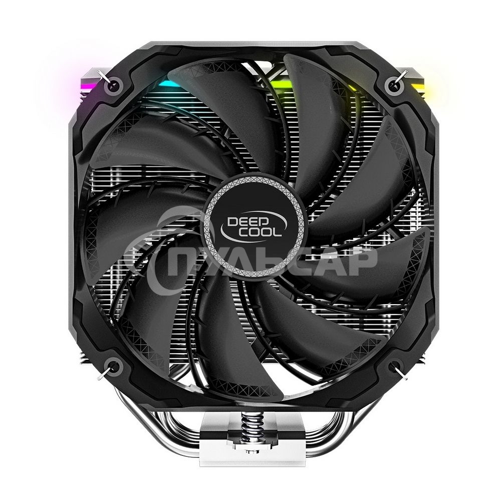 Кулер для процессора DEEPCOOL AS500 черный, 140 мм, алюминий/медь, 1200 об/мин, 26 дБ, 4 pin, 220 Вт, 164 мм