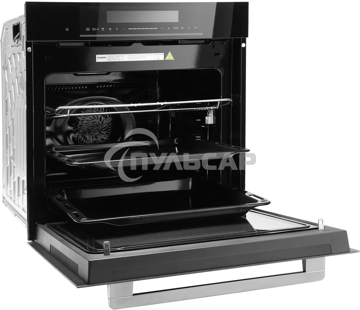 Духовой шкаф электрический Hyundai HMEO 6780 BG черное стекло/серебристый