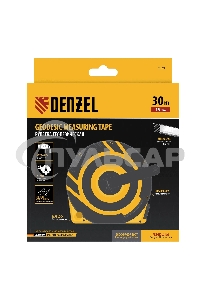 Рулетка геодезическая Denzel 30 м х 15 мм, закрытый корпус, фиберглассовая лента