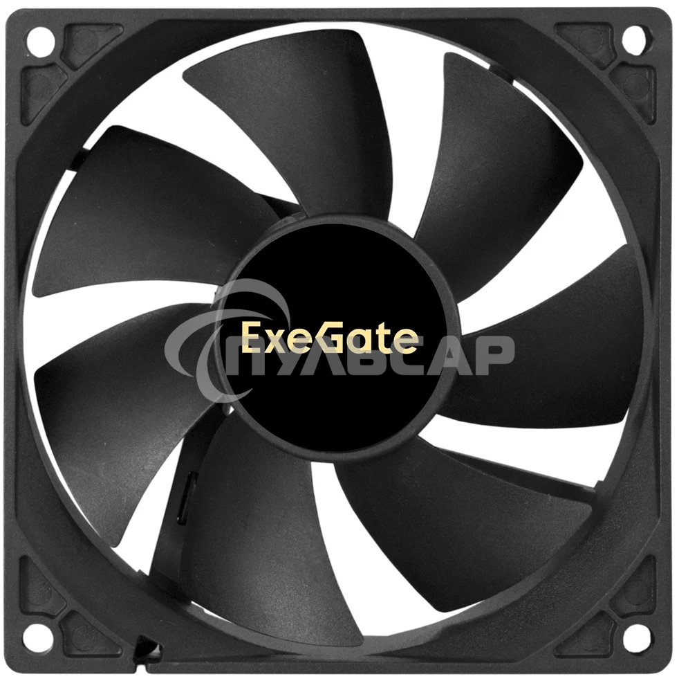 Вентилятор 12В DC ExeGate ExtraSilent ES09225S3P (92x92x25 мм, Sleeve bearing (подшипник скольжения), 3pin, 2000RPM, 25dBA)