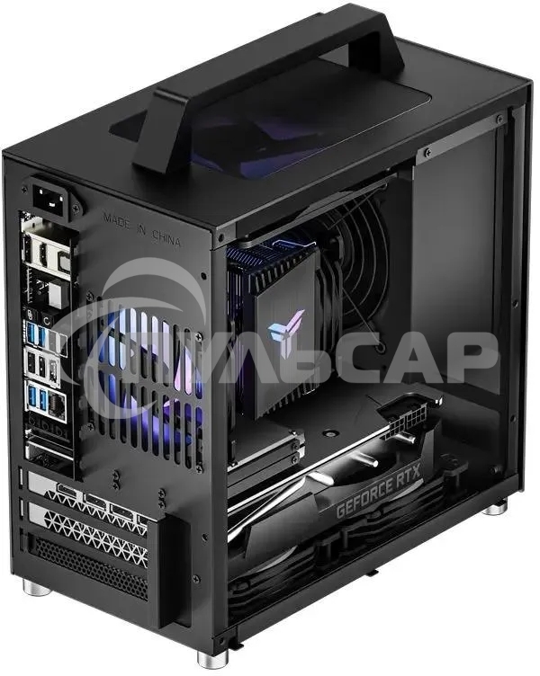 Компьютерный корпус JONSBO T8 PLUS Black без БП, боковые панели из закаленного стекла, mini-ITX, черный