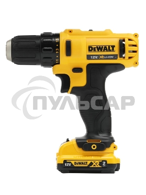Дрель-шуруповерт DeWalt DCD710D2-QW, Аккумуляторная, 10.8В, 2 АКБ, Кейс