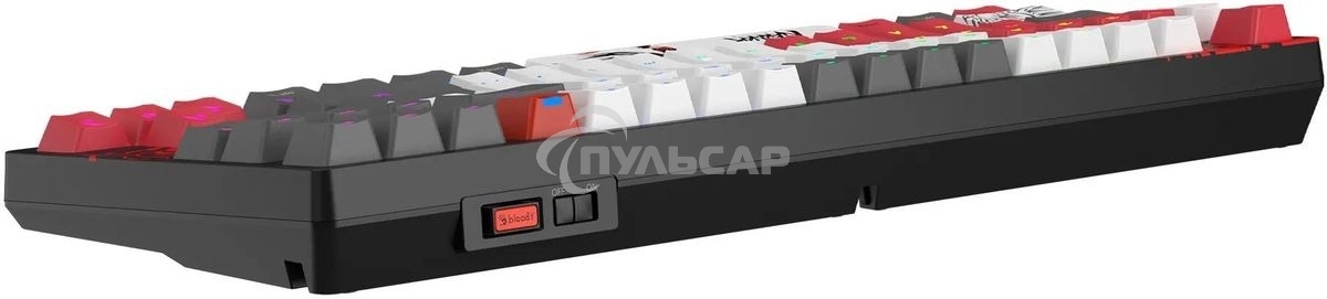 Клавиатура беспроводная A4Tech Bloody WS87 Naraka USB, Bluetooth/Радиоканал черный/красный
