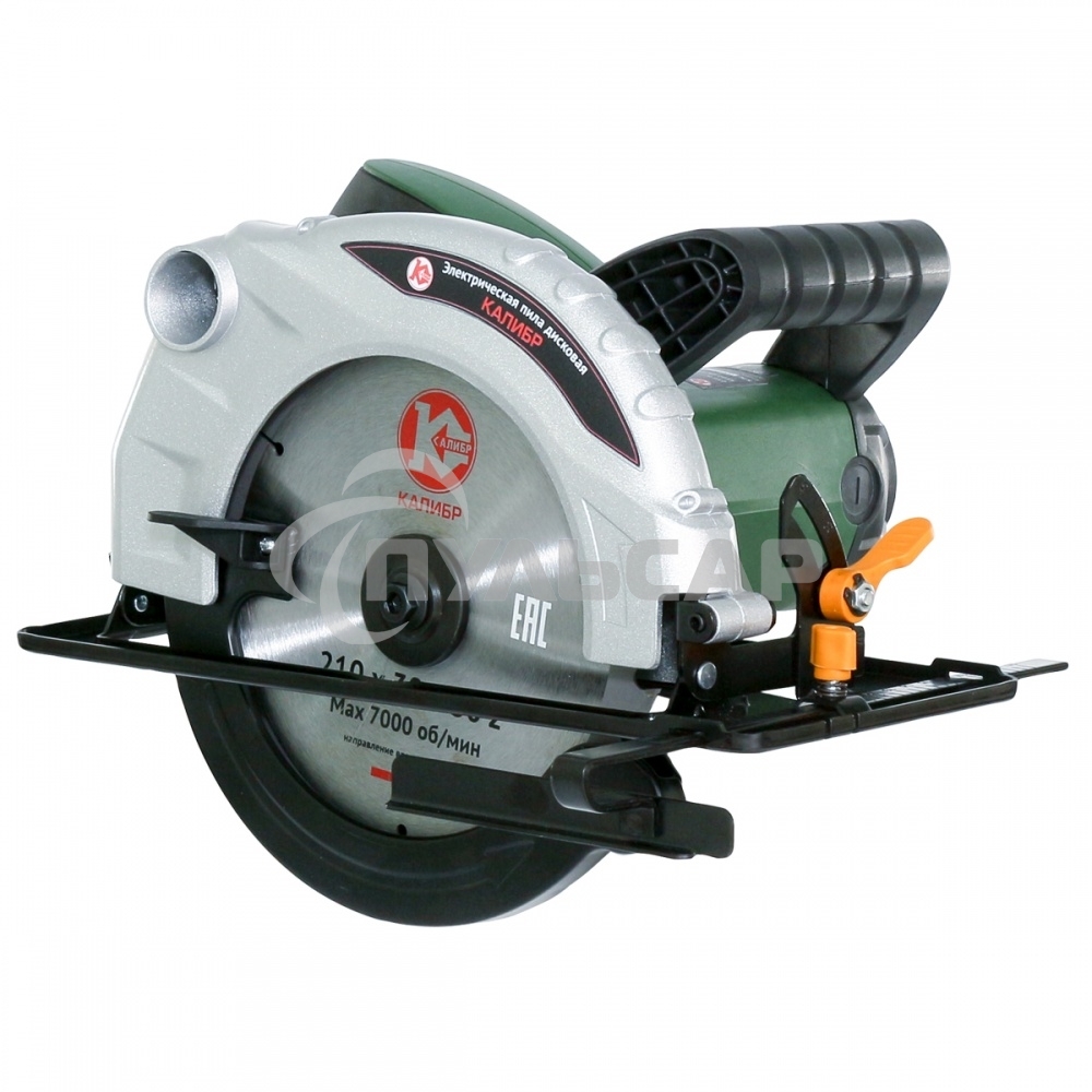 Пила циркулярная КАЛИБР ЭПД-1800/210 1800Вт, 4500 об/мин, глубина пропила 70 мм