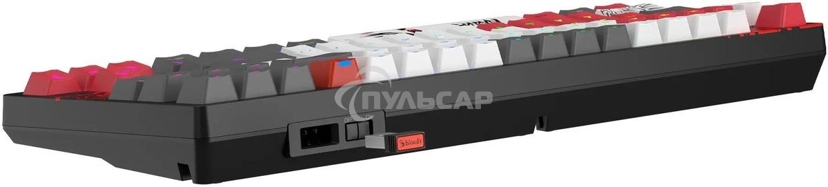Клавиатура беспроводная A4Tech Bloody WS87 Naraka USB, Bluetooth/Радиоканал черный/красный