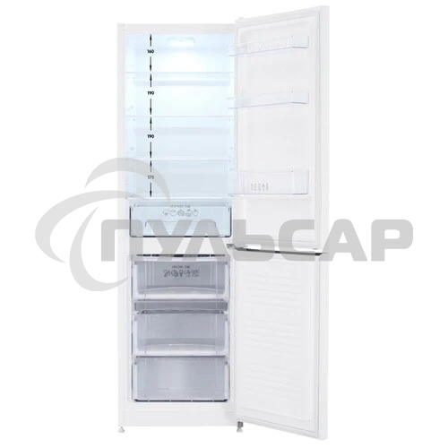 Холодильник Nordfrost NRB 152 W, двухкамерный 205/115л, морозилка снизу, белый