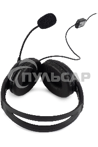 Наушники с микрофоном Oklick HS-M400 черный 1.8м накладные оголовье