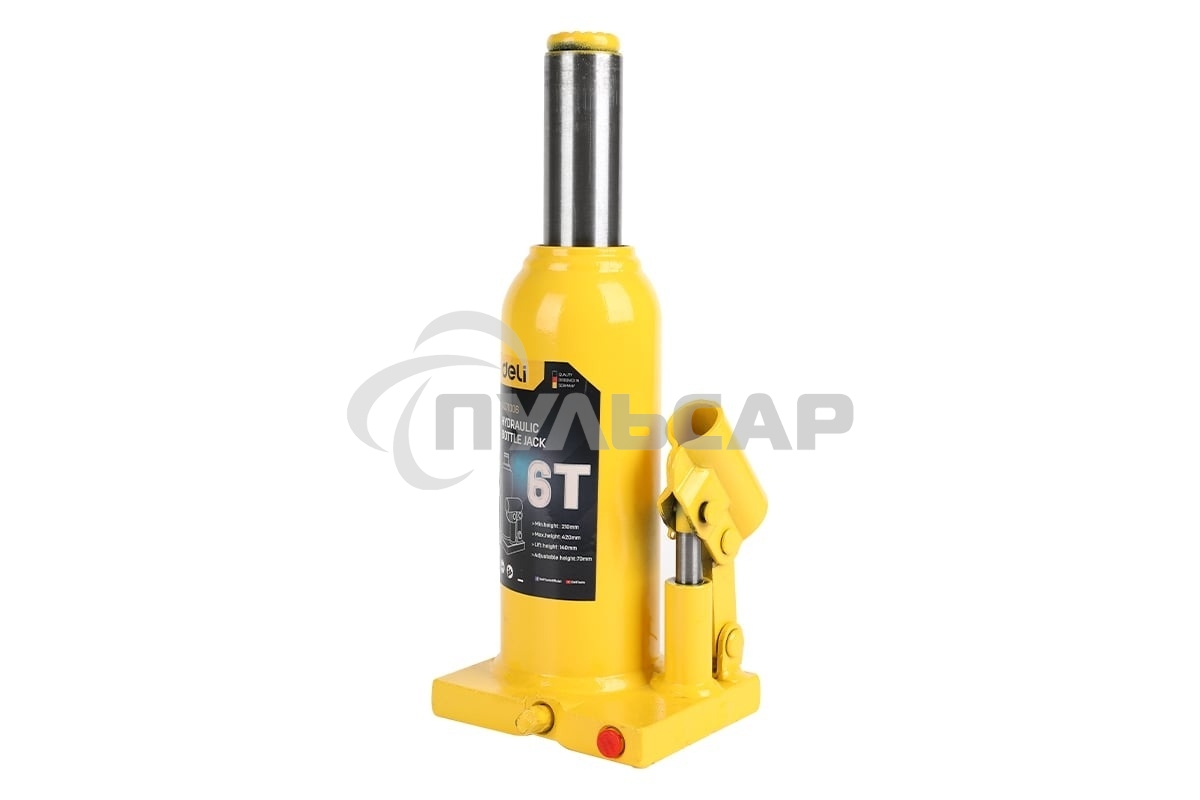 Домкрат бутылочный гидравлический Deli DQ71010 макс.грузоподъемность 10 т