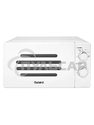 Микроволновая печь Galanz MOS-2007MW белый, 20 л, 700 Вт, переключатели - поворотный механизм