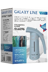 Отпариватель Galaxy Line GL 6196, синий, ручной, 700 Вт, контейнер для воды 150 мл