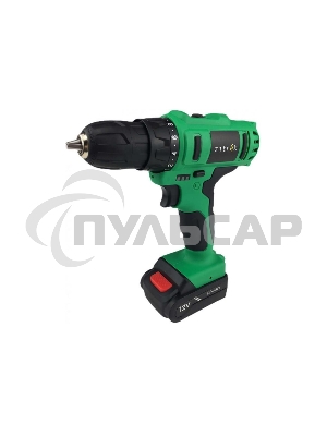 Дрель-шуруповерт Zitrek Greenpower 12-Li 063-4074, Аккумуляторная, 12В, 2 АКБ, Кейс