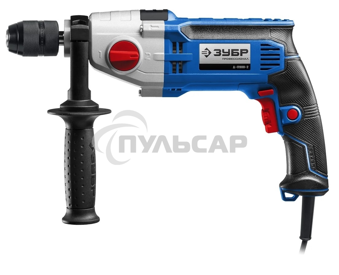 Дрель Зубр Д-П900-2, 900 Вт, сетевая, безударная