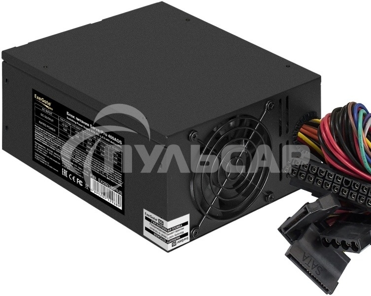 Блок питания серверный ExeGate ServerPRO-500ADS (EX235029RUS), 500Вт, 2х80мм, черный