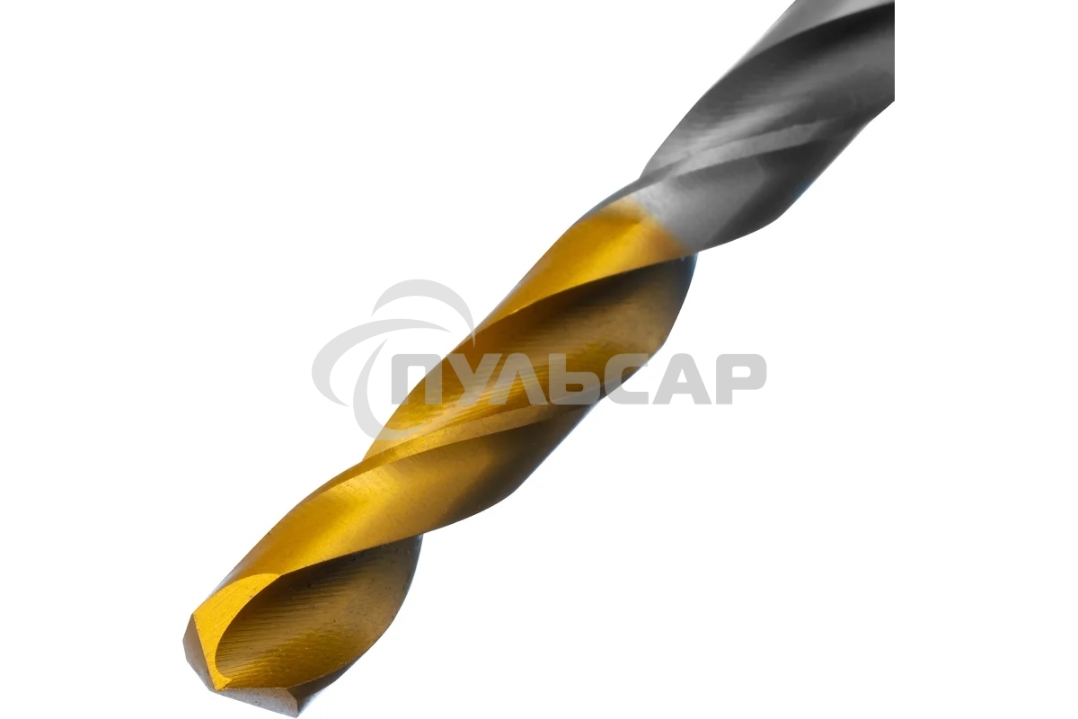 Сверло спиральное по металлу Denzel 6,5 x 100мм, Р6М5, Golden Tip