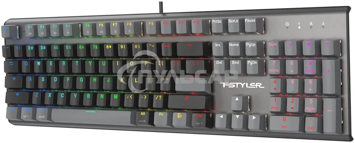 Клавиатура проводная A4Tech Fstyler FS100 Neon, USB, черный