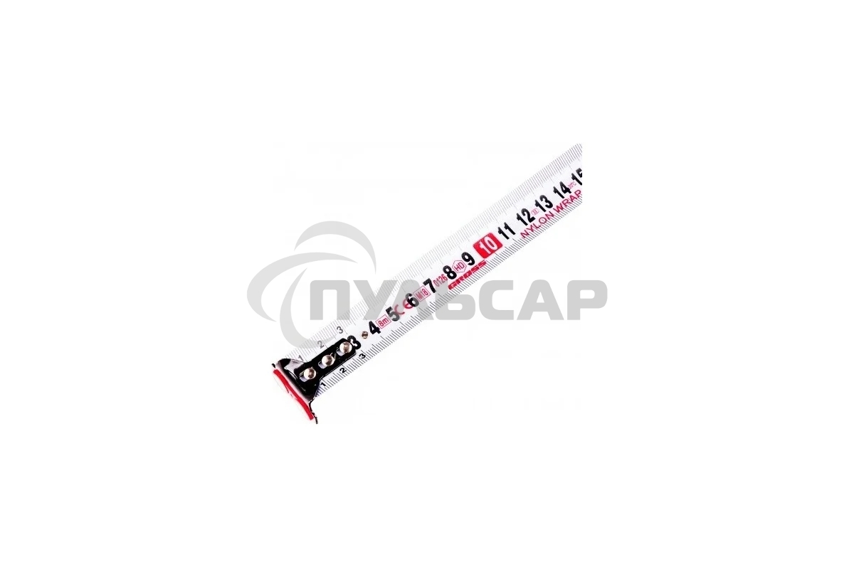 Рулетка Magnetisch, 8м х 25мм, обрезин. корпус,автоматич. фиксация, нейлон. покр.,магн.зацеп Gross