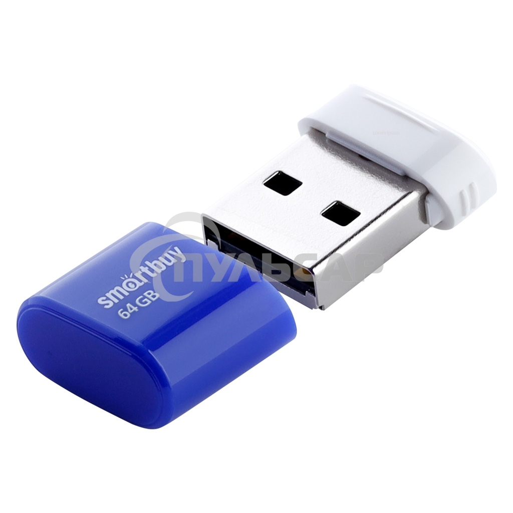 Флешка USB SmartBuy 64 Gb,LARA Blue (SB64 GbLARA-B)