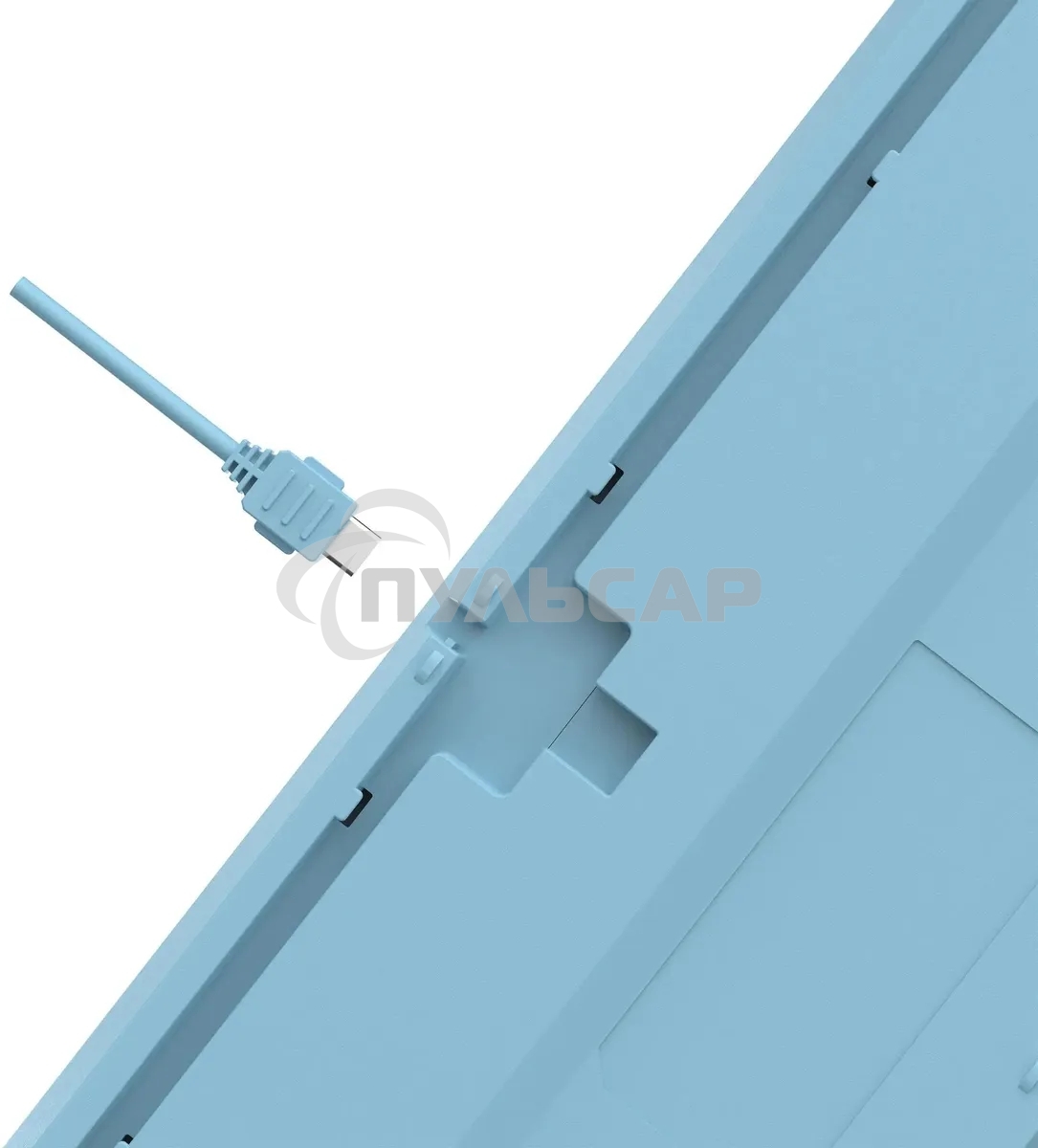 Клавиатура проводная A4Tech Fstyler FS300 (FS300 PANDA SNOWBOARDING), USB, белый/синий