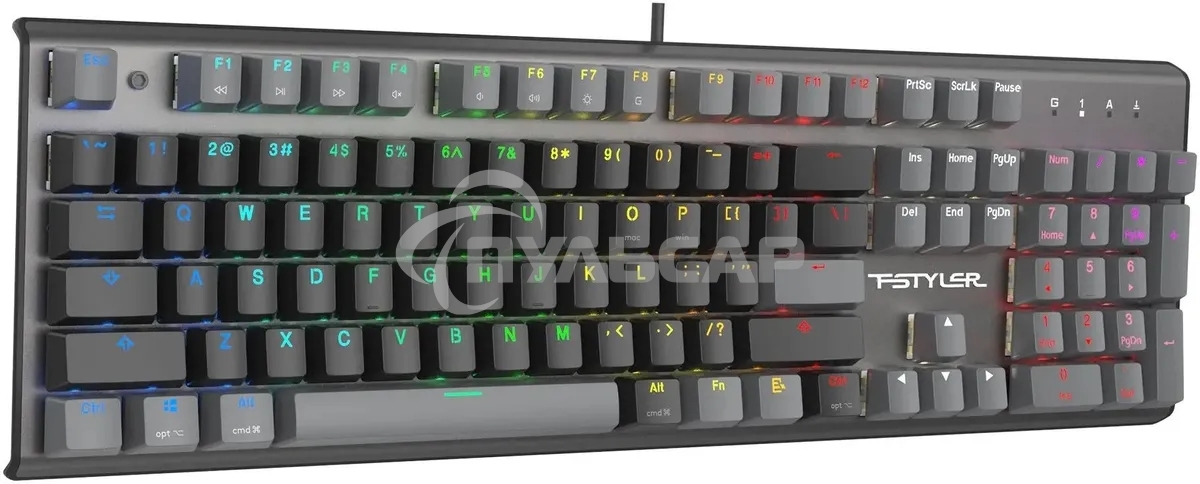 Клавиатура проводная A4Tech Fstyler FS100 Neon, USB, черный