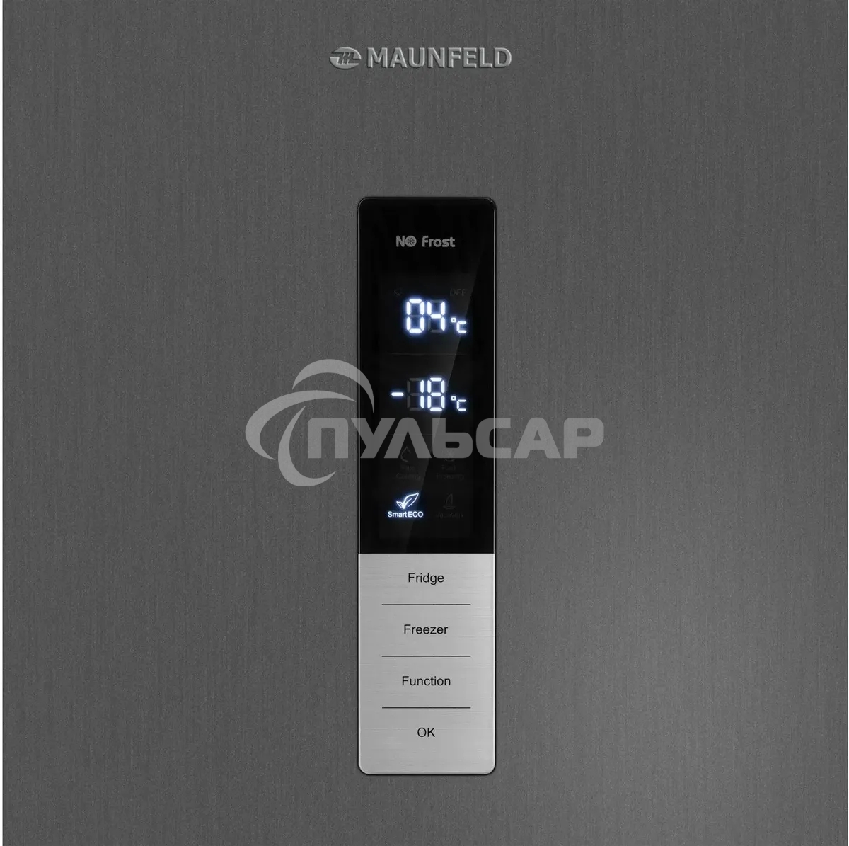 Холодильник Maunfeld MFF200NFSE нержавеющая сталь двухкамерный 271/106л морозилка снизу