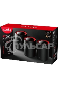 Wi-Fi Mesh-система/ AX3000 Wi-Fi 6 Mesh 2.5G Solution 3-Pack, Dual-Band, Chipset MT7981BA+MT7976CN+RTL8221B, 802.11ax/ac/a/b/g/n, 2402Mbps at 5GHz + 574Mbps at 2.4GHz, 2.5G WAN+GE LAN, 5 internal antennas, MU-MIMO, DDNS, Zerotier/Wireguard/OpenVPN/IPSec/L