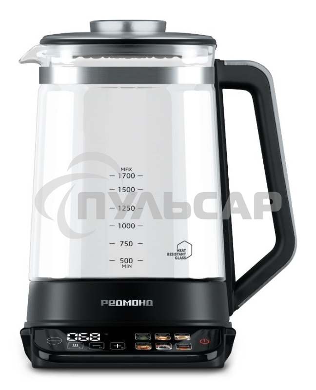 Чайник электрический Redmond KG220 1.7л. 2200 Вт, черный/хром