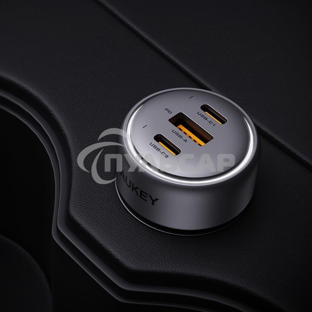 Автомобильное зарядное устройство Aukey Pathfinder 66W серый ACC-CC-P1