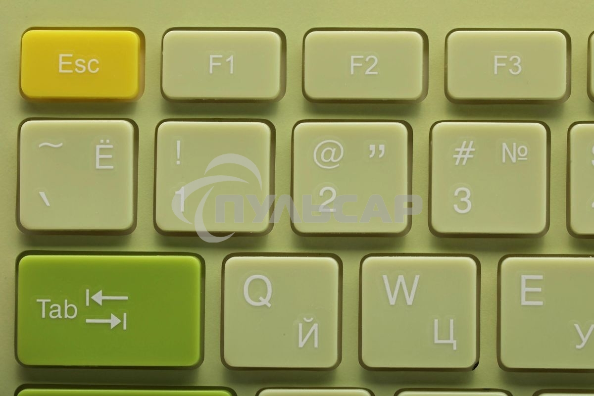 Комплект клавиатура + мышь Acer OCC205 беспроводной USB, 1200 dpi, зеленый/желтый