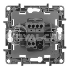 Выключатель одноклавишный, автоматические клеммы, Etika, 10AX, 250В~, антрацит