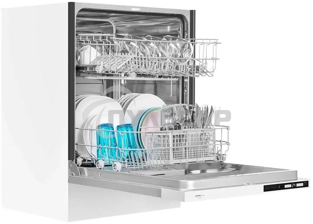 Встраиваемая посудомоечная машина HOMSair DW66M, белый, 59.8 см, 12 компл., 49 дБ, класс A++