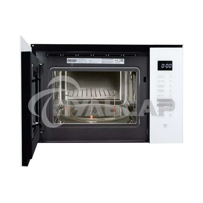 Микроволновая печь встраиваемая DeLonghi DMO 25BB ROMA белый, 25 л, 1450 Вт, переключатели - сенсор