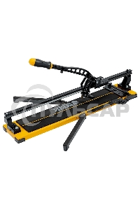 Плиткорез рельсовый 600х16мм, каретка на подш., стальная станина, усил. рукоятка-пенал Denzel