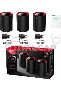 Wi-Fi Mesh-система/ AX3000 Wi-Fi 6 Mesh 2.5G Solution 3-Pack, Dual-Band, Chipset MT7981BA+MT7976CN+RTL8221B, 802.11ax/ac/a/b/g/n, 2402Mbps at 5GHz + 574Mbps at 2.4GHz, 2.5G WAN+GE LAN, 5 internal antennas, MU-MIMO, DDNS, Zerotier/Wireguard/OpenVPN/IPSec/L