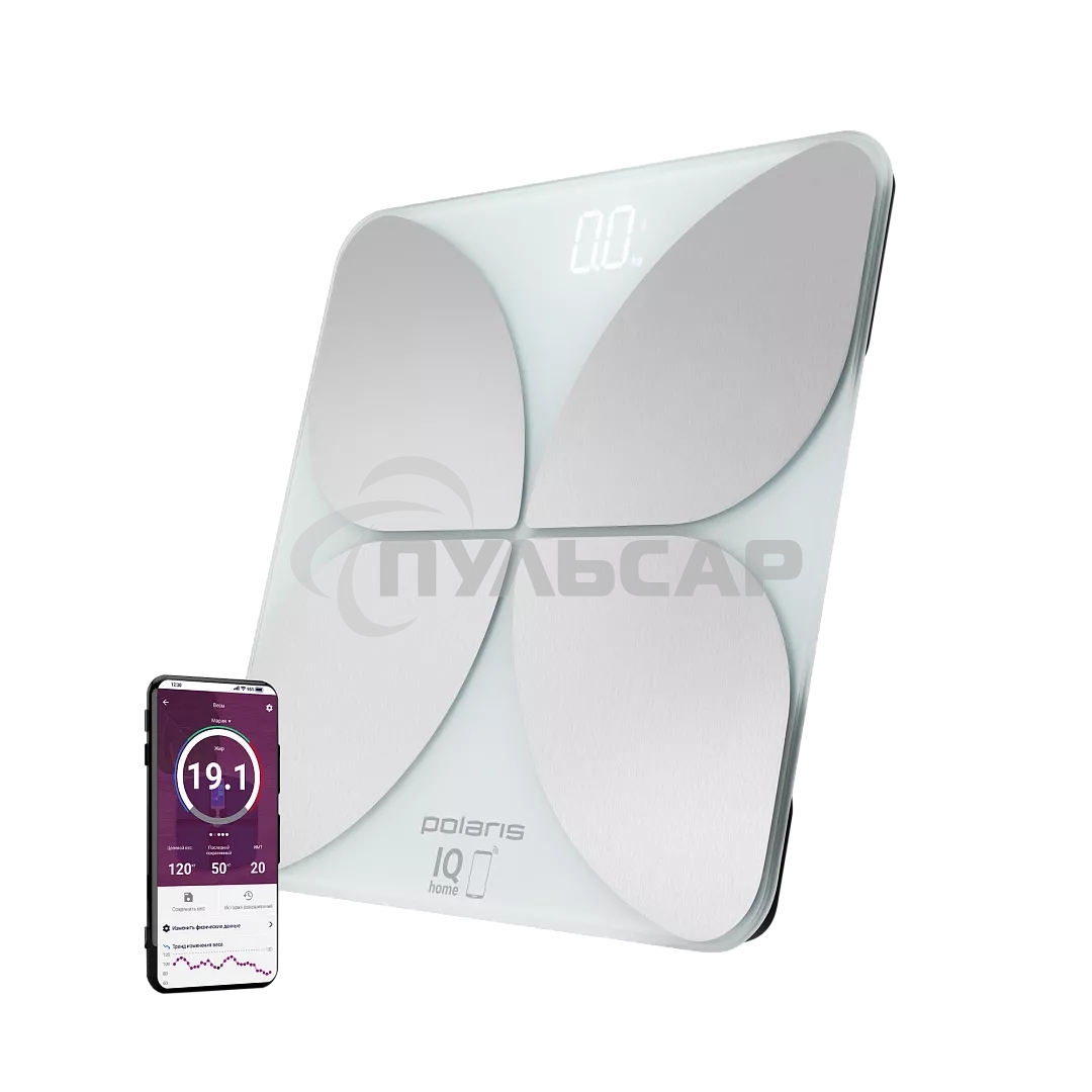 Напольные весы POLARIS PWS 2081DG IQ Home белый